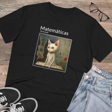 Bs Moda Unisex Matematićas Baskılı Siyah Basic Tshirt