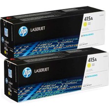 Qstar Hp 415A W2032A Sarı Orijinal Yazıcı Toner 1+1  2 Adet  2100 Sayfa Orjinal Yl