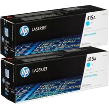 Qstar Hp 415A W2031A Mavi Orijinal Yazıcı Toner 1+1  2 Adet  2100 Sayfa Orjinal Cy