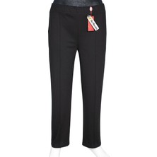 Hesna Kadın Bella Büyük Beden Çimalı Yan Cepli Siyah Pantolon