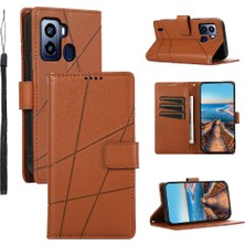 GX Boutique Tecno Pop 6 Kickstand Üç Kart Yuvaları Için Flip Case Şok Emici (Yurt Dışından)