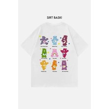 RBG Store Beyaz Unisex Sırt Baskılı Care Bears T-Shirt L