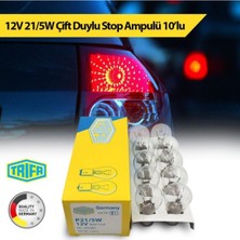 Mega Oto Market 12V 21/5W Çift Duy Stop Ampulü Trifa 10'lu Paket 03381