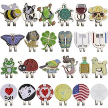 Lunzhao Shop B B8 Stili 55 Çeşit Farklı Tasarım Golf Marker ile Golf Şapka Klipsi Tutucu Golf Topu Işareti Hayvanlar, Şarap Kupası, Bitkiler, Ayakkabılar, Bayrak 1 Adet (Yurt Dışından)