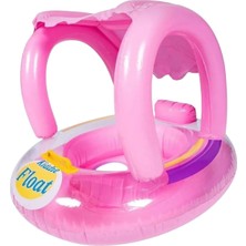 Tenteli Güneş Korumalı Baby Float Oturaklı Bebek Flatörü 72 Cm-Ayak Geçmeli Bebek Yüzme Simidi