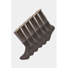 Türen 9102 Erkek Bamboo Düz Yarım Soket Çorap 6'lı Paket-Antrasıt