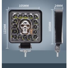 Yenilzd Rgb Renkli Kuru Kafa Çakarlı Çalışma Lambası 12V - 24V