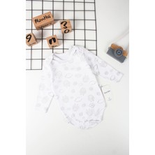 Murat Baby Kuzu Bulut Baskılı Unisex Çıtçıtlı Badi