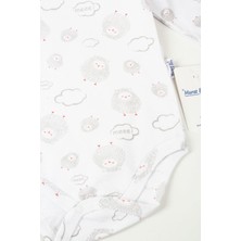 Murat Baby Kuzu Bulut Baskılı Unisex Çıtçıtlı Badi