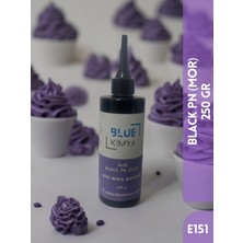 Blue Kimya Mor Sıvı Gıda Boyası 250 gr Su Bazlı Likit Black Pn E151