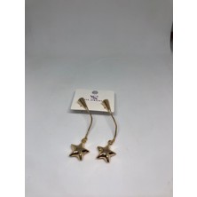 Deniz Accessories Sallantılı Gold Yıldız Küpe