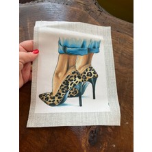 Gönülden Tasarım Hasır Ayakkabı Görselli Arma Dikiş Giyim Aplike 23X18 cm