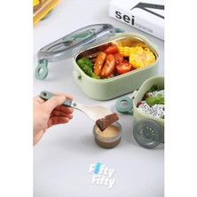 Vagonlife 1450 ml Üç Kat Beş Bölme Paslanmaz Çelik Bento Lunch Box Yeni Nesil Sefer Tası-Sos Kaseli Pembe - VGN-7083