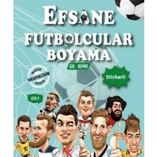 Messi - Ronaldo - Neymar - Mbappe - Efsane Futbolcular Boyama Kitabı - Telefon Standı