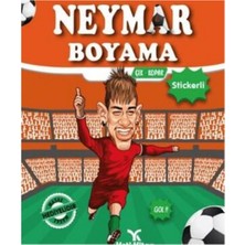 Messi - Ronaldo - Neymar - Mbappe - Efsane Futbolcular Boyama Kitabı - Telefon Standı