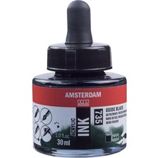 Amsterdam Sıvı Akrilik Mürekkep Boya 30 ml 735 Oxide Black