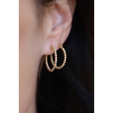 Yenigün Kuyumculuk 14 Ayar Altın Dorika Top Dizisi Halka Küpe