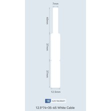 Niimbot T12.5x74+35MM 65 Adet Kablo Için Beyaz Etiket (D11,D110,D101,H1S)