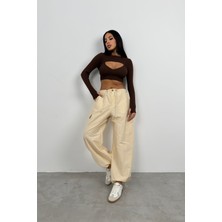 Black Fashion Kargo Cep Jogger Pantolon