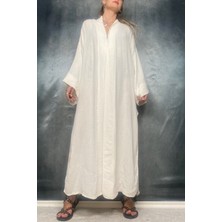 Quincey Taş Baskı Handmade Bambu Kumaş Kimono Plaj
