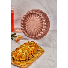 4'lü Granit Döküm Kek Kalıbı Turta Kalıbı Seti 4 Farklı Model Rosegold Kek Kalıbı Çeyiz Seti