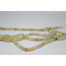 Yaşam Tohumu Çeyrek Dizi (9cm Uzunluğundadır!) Gold Beril Taşı 8mm Çeyrek Dizi