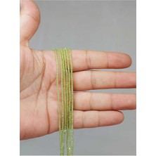 Yaşam Tohumu Bileklik Boy Peridot (Zebercet) Taşı Dizi 1*1.8mm (51122) Yarım Dizi (17CM Uzunluğundadır)