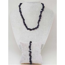 Yaşam Tohumu Yıldız Taşı Lacivert Küçük Taşlar Kolye & Bileklik Seti (52148)