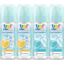 Uni Baby Bebek Kolonyası 150ML Karma Set Nemlendiricili (Bebeksi Dokunu/çiçeksi Ferahlık) (4 Lü Set)