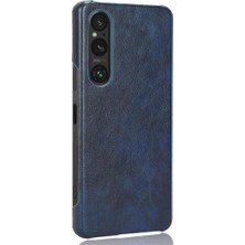 YH Market Sony Xperia 1 V Lychee Desen Uyumluluk Koruyucu Için Retro Kılıf (Yurt Dışından)