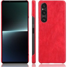 YH Market Sony Xperia 1 V Lychee Desen Uyumluluk Koruyucu Için Retro Kılıf (Yurt Dışından)