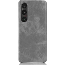 YH Market Sony Xperia 1 V Lychee Desen Uyumluluk Koruyucu Için Retro Kılıf (Yurt Dışından)