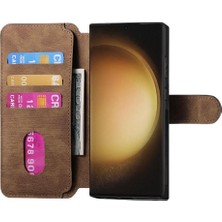 YH Market Samsung Galaxy S23 Için Flip Case Ultra Cüzdan Kart Standı Mıknatıs Koruyucu (Yurt Dışından)