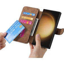 YH Market Samsung Galaxy S23 Için Flip Case Ultra Cüzdan Kart Standı Mıknatıs Koruyucu (Yurt Dışından)