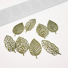 Lianghao Shopb Altın Tarzı Silikon Yaprak Şekilli Fondan Kalıpları Çikolata Kalıbı Pasta Pastacılık Dekorasyon Fırın Mousse Kalıpları Dantel Mat Şeker Sanatı Silikon Ped (Yurt Dışından)