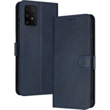 YH Market Samsung Galaxy S10 Lite Saf Renk Kickstand Pu Deri Için Flip Case (Yurt Dışından)