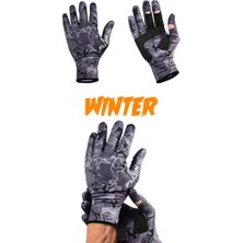 Fujin Pro Angler Winter Gloves Black Camo (L/xl)