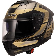 Ls2 Stream 2 Road Mat Siyah - Gold - Gri - M