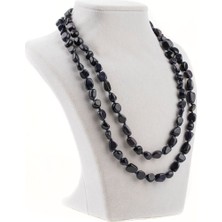 Zeynep Büyükbay Lacivert Yıldız Doğal Taş Düğümlü Tımbıl Kolye