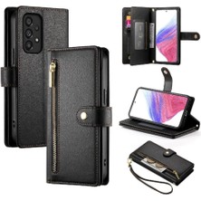 Colorful Shop Samsung Galaxy Için Flip Case A53 5g Çok Fonksiyonlu Kart Yuvaları Bilek Kayışı (Yurt Dışından)