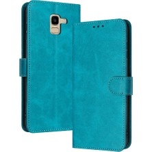 Colorful Shop Samsung Galaxy A8 2018 Kickstand Saf Renk Pu Deri Için Flip Case (Yurt Dışından)