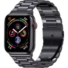 Aet Apple Watch 2/3/4/5/6/7/8/9/se/ultra 42MM 44MM 45MM 49MM Uyumlu Çelik Paslanmaz Baklalı Metal Kordon