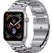 Aet Apple Watch 2/3/4/5/6/7/8/9/se/ultra 42MM 44MM 45MM 49MM Uyumlu Çelik Paslanmaz Baklalı Metal Kordon