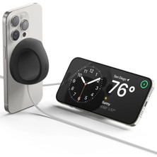 Elago Apple Magsafe Uyumlu Elde Tutulabilen Dayanıklı Silikon Şarj Standı Siyah