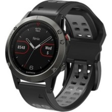 Markacase Garmin Quatix 5 (22MM) Çift Sıralı Silikon Saat Kordonu