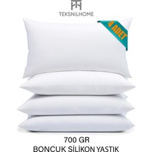 Teksnil Home | 4 Adet Boncuk Silikon Yastık | 700 Gram | Antialerjik | 50X70 cm | Ekonomik Yastık