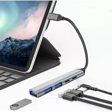 Exenar Type C Çevirici USB Dönüştürcü Çoklayıcı Tablet Bilgisayar Telefon Type-C USB Çoklayıcı Hub