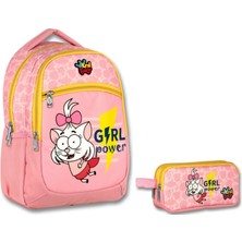 Ümit Çanta Kral Şakir Girl Power Kız Çocuk Ilkokul Çantası ve Kalem Çantası Ikili Set