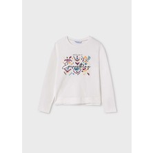 Mayoral Kız Çocuk Tshırt - Mayoral - Beyaz - 12 Yaş - 07015-BEYAZ-12 Yaş