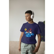 Bubuga Erkek Çocuk Pamuk Bisiklet Baskılı Kısa Kol Tshirt